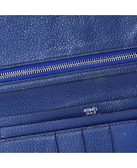 Pre-Owned Hermes Long Bearn Wallet Chevre Mysore