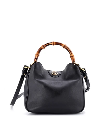 Pre-Owned Gucci Small Diana Nm Bamboo Shoulder Bag Leather