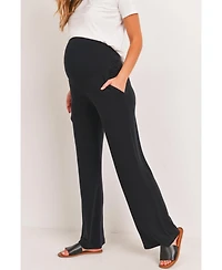Hello Miz Maternity Over-the-Belly Wide Leg Lounge Pants