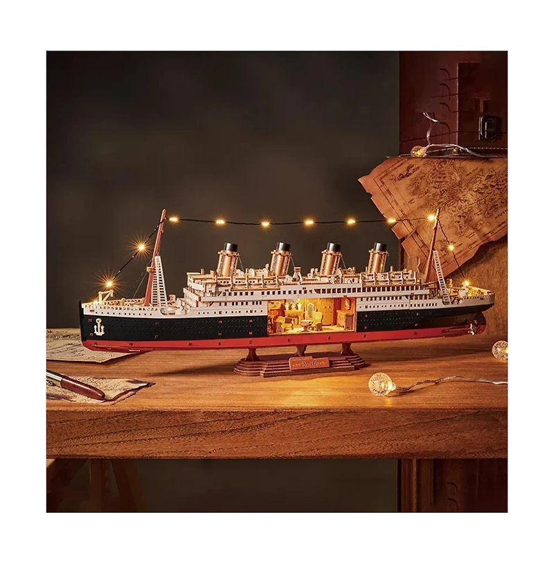 Flash Popup 3D Puzzle 1912 Ocean Liner 433pcs Diy Lights Up