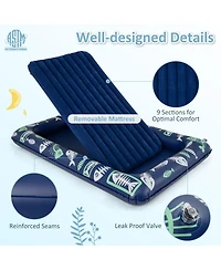 Gouun Toddler Inflatable Travel Bed with Electric Pump and Raised Bed Rails