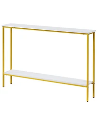 Gouun 44 in Ultra-Slim Console Table with Lower Shelf and Anti-Tipping Kits