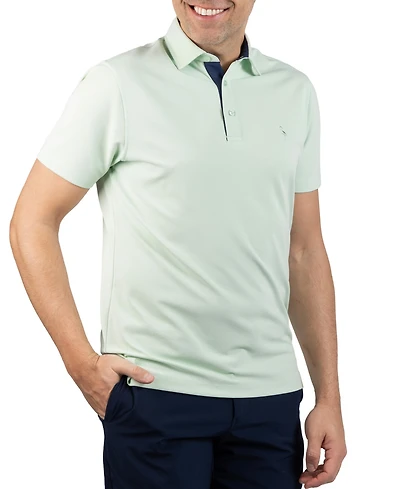 Tailorbyrd Men's Micro Grid Textured Performance Polo Shirt