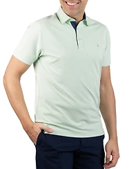 Tailorbyrd Men's Micro Grid Textured Performance Polo Shirt