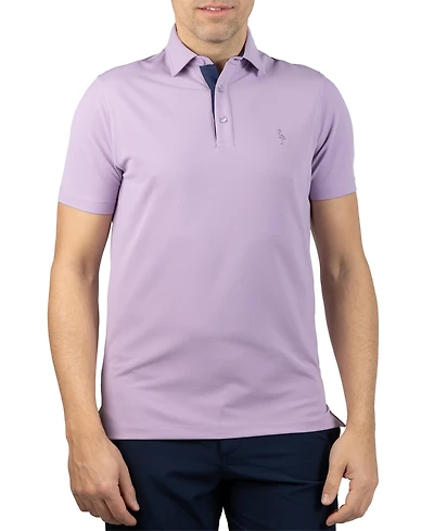 Tailorbyrd Men's Micro Grid Textured Performance Polo Shirt