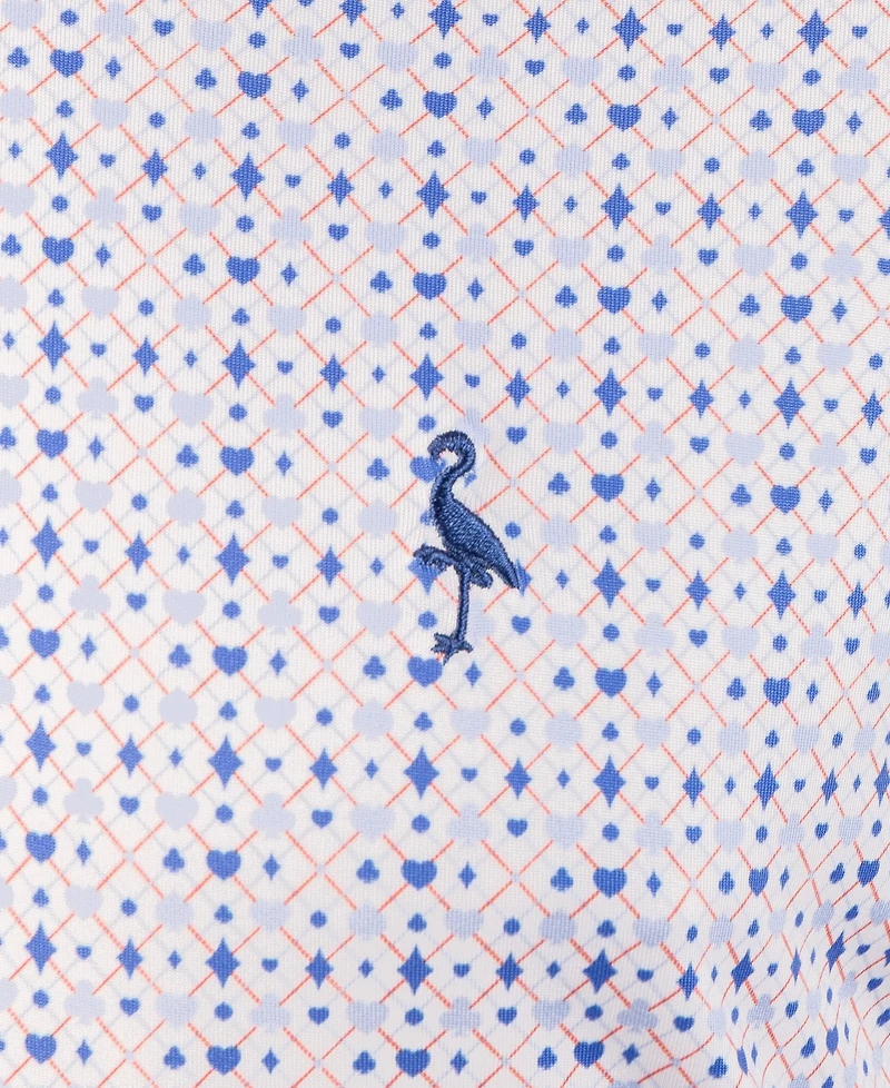 Tailorbyrd Men's Dealers Choice Printed Performance Polo Shirt