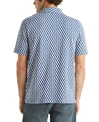 Nautica Men's Short-Sleeve Jacquard Print Shirt