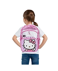 Hello Kitty 2-Piece 16" Kids Clear Backpack and Lunch Box Set For School And Travel