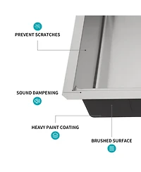 Busdays 45 x 19 x 10 Inch Single Bowl Undermount Workstation Kitchen Sink
