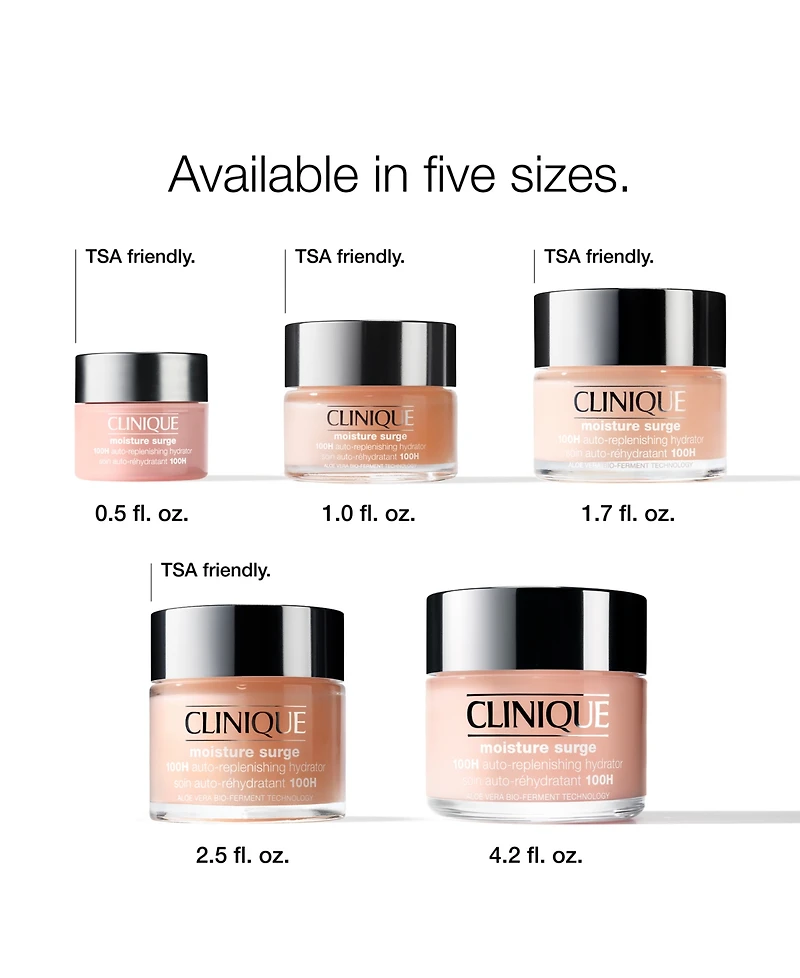 Clinique Jumbo Moisture Surge 100H Auto-Replenishing Hydrator Gel Moisturizer with Hyaluronic Acid, 4.2-oz.