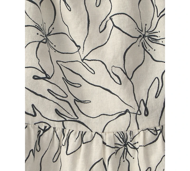 Carter's Baby Girls' Linen Blend Floral Dress