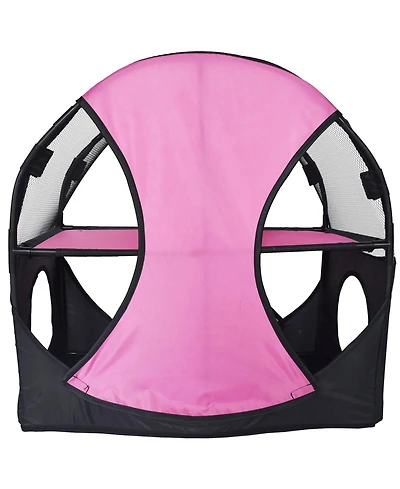 Zeus and Ruta Collapsible Cat Playpen Folding Soft Pet Obstacle Course Indoor Outdoor Travel Kitten House Bed