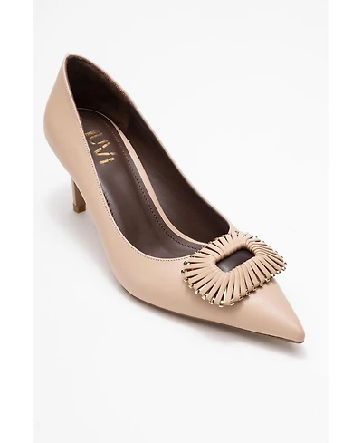 Prologue Shoes Women's Great Buckle Pointed Toe Pump