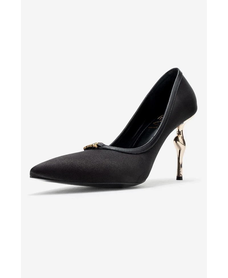 Prologue Shoes Womens Milos Buckle Pointed Toe Pump