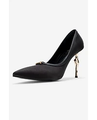 Prologue Shoes Womens Milos Buckle Pointed Toe Pump