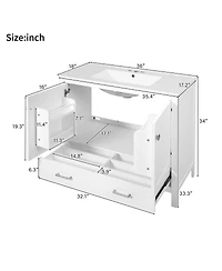 Sillysis 72 Inch Double Bathroom Vanity Set with Ceramic Sinks, Solid Wood Cabinet, Ample Storage and Soft Close Doors, Modern Freestanding