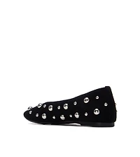 Xti Women's Suede Studded Ballet Flats