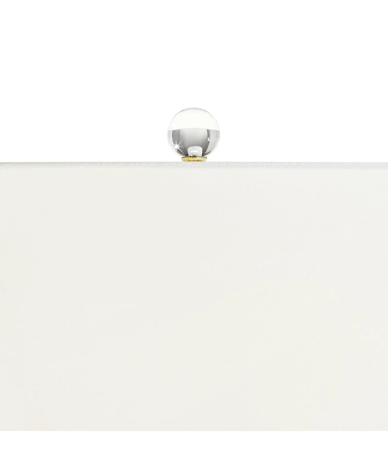 Regency Hill Rivera 27 3/4" Tall Traditional Table Lamps Set of 2 Led Night Lights Clear Glass Rod Living Room Bedroom