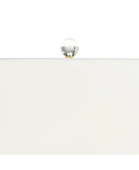 Regency Hill Rivera 27 3/4" Tall Traditional Table Lamps Set of 2 Led Night Lights Clear Glass Rod Living Room Bedroom