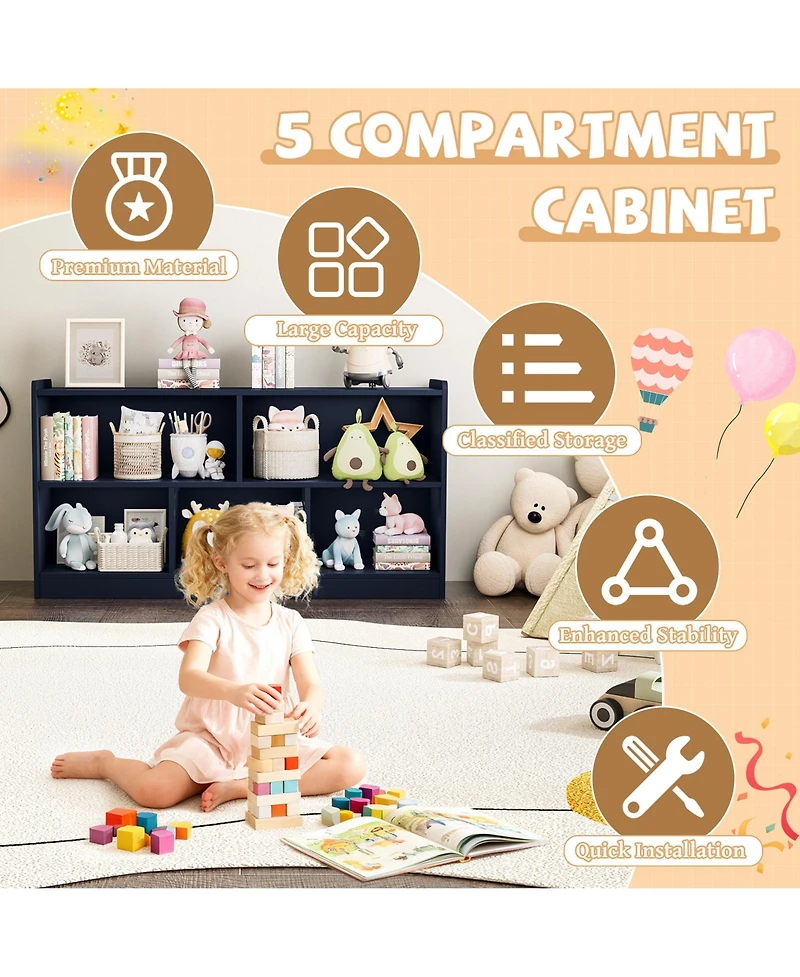 Rainsken 5 Cube Kids Bookcase