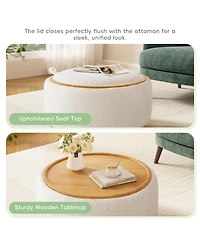 Rainsken 29" Round Storage Ottoman