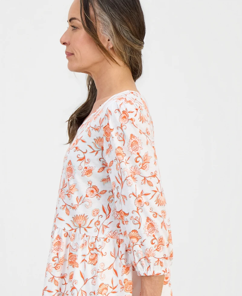 Style & Co Petite V-Neck Paisley-Print Blouse, Macy's Exclusive
