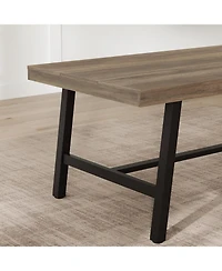 gaomon Industrial Dining Table for 4-6 People, 63" Long Kitchen Table with Sturdy Metal Frame, Rectangular Counter for Dinner, Kitchen, Dining Room