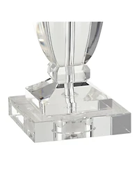 Vienna Full Spectrum Sherry 25" High Modern Table Lamp Usb Dimmer Crystal Single Gray Shade Living Room Charging Bedroom Bedside