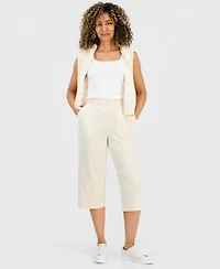 Style & Co Petite Luxsoft Fleece French Terry Capri Pants, Macy's Exclusive
