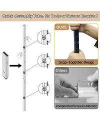 Yigii Over The Toilet Storage Rack 7 Tier Bathroom Organizer With Side Shelf Hooks Paper Holder Freestanding Quick Install