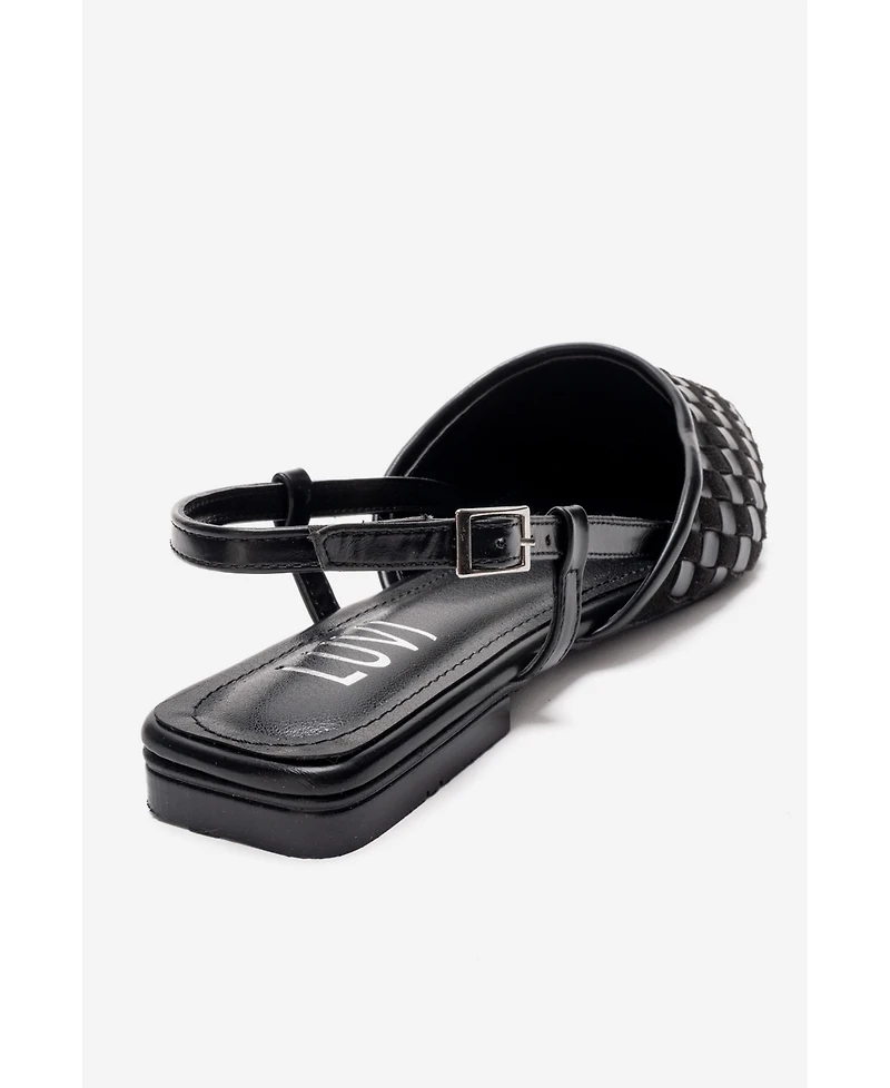 Prologue Shoes Women's Chanda Pointed Toe Woven Sandal