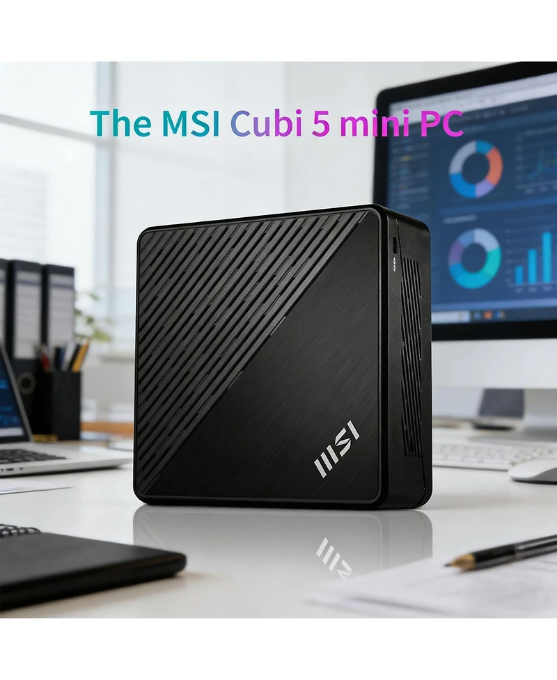 Msi Cubi 5 Mini Desktop Intel Core i5 16GB Ram Intel Uhd Graphics 1TB Ssd Storage Windows 11 Pro