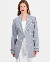 Tahari Asl Petite Seersucker Wrap Jacket