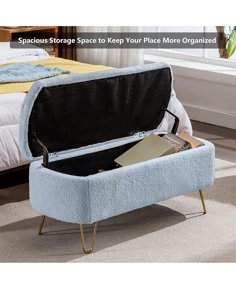 Rainsken Modern Storage Ottoman Bench