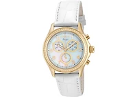 Invicta Women's 12990 Angel Quartz Chronograph Mother of Pearl Dial Watch