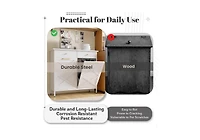 Aecojoy Double Tilt Out Trash Can Cabinet, 20 Gallon Metal Proof Trash Can with 2 Drawers