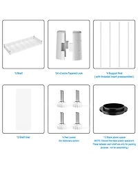 Rainsken 3 Tier Wire Shelving Unit, Heavy Duty Metal Rack, Adjustable Shelves Organizer Rack with Shelf Liners, 1050 Lbs Capacity for Garage