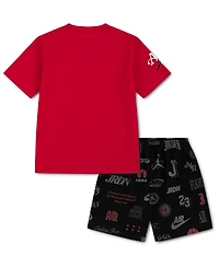 Jordan Boys' 4-7 Rookie Season T-Shirt and Shorts, 2-Piece Set