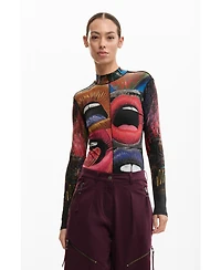 Desigual Women's Long Sleeve High Neck T-Shirt