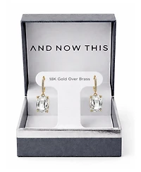 And Now This Clear Crystal Drop Leverback Earrings