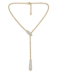 And Now This Clear Cubic Zirconia Lariat Necklace