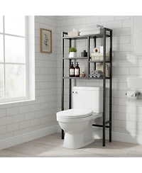 Yigii 3-tier Over-the-Toilet Storage Rack Space-Saving Bathroom Organizer Multi-Functional Shelf