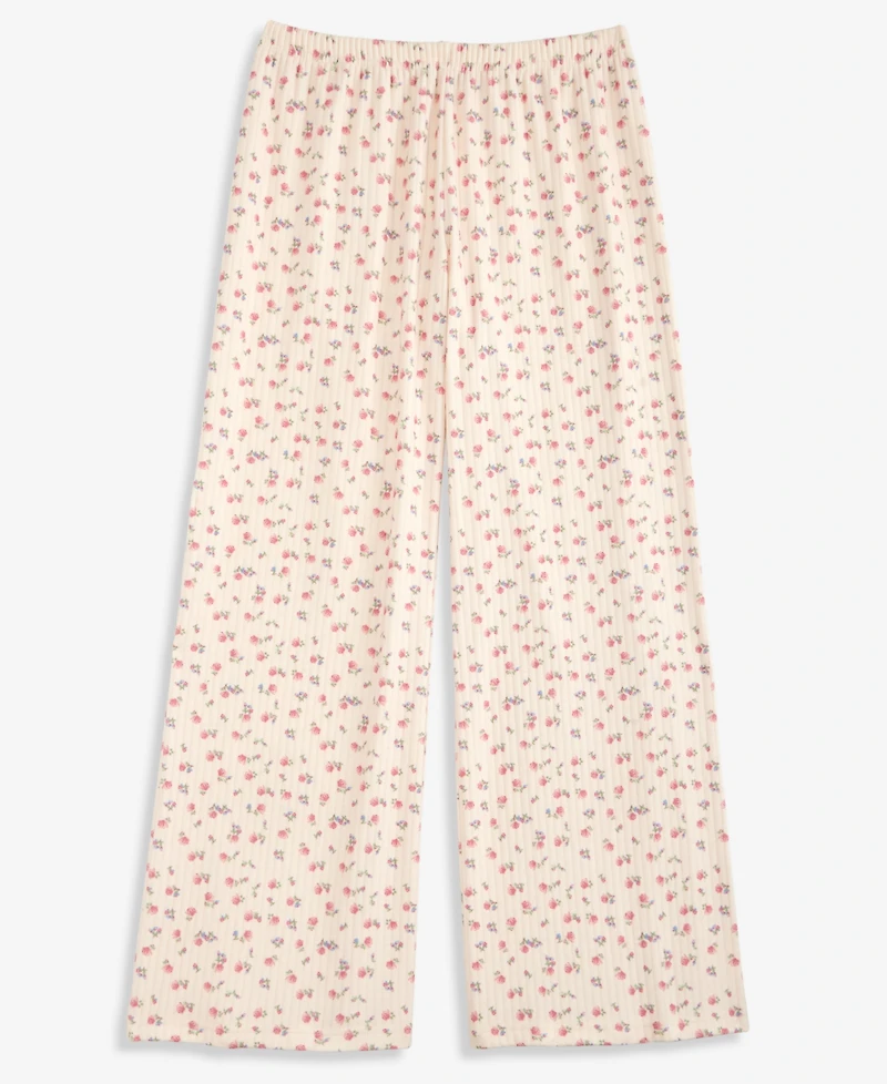 With Jules Girls' 7-16 Printed Lightweight Ribbed Pants