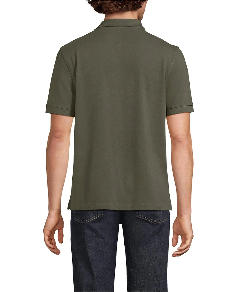 Lands' End Men's Short Sleeve Performance Mesh Pique Polo