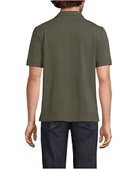Lands' End Men's Short Sleeve Performance Mesh Pique Polo