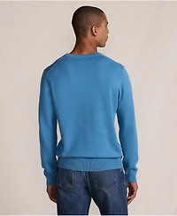 Lands' End Men's Fine Gauge Cotton V Neck Sweater