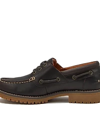 Lands' End Women's Seaport Leather Lace Up Boat Shoes