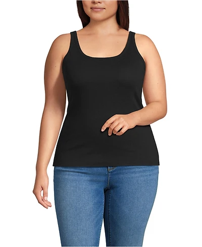 Lands' End Plus Micro Rib Go-To Layering Tank