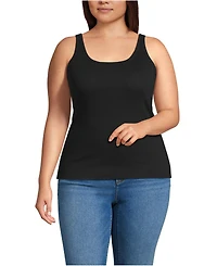 Lands' End Plus Micro Rib Go-To Layering Tank