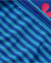 Lands' End Big Girls Plus Chlorine Resistant Long Sleeve Rash Guard Bikini 3 Piece Swimsuit Set